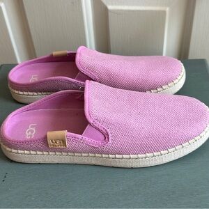 UGG Sneakers Shoes Canvas Slip On Bubble Gum Pink Size 8
